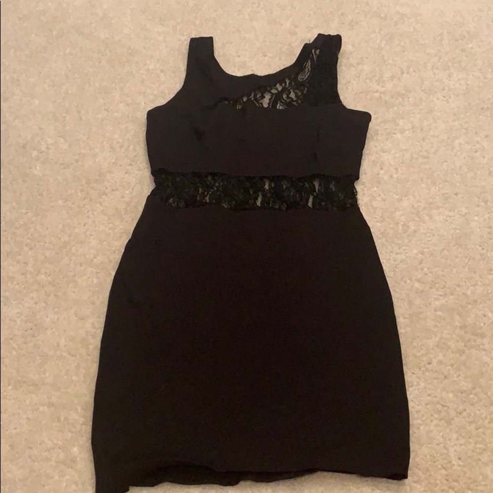 Black aqua dress